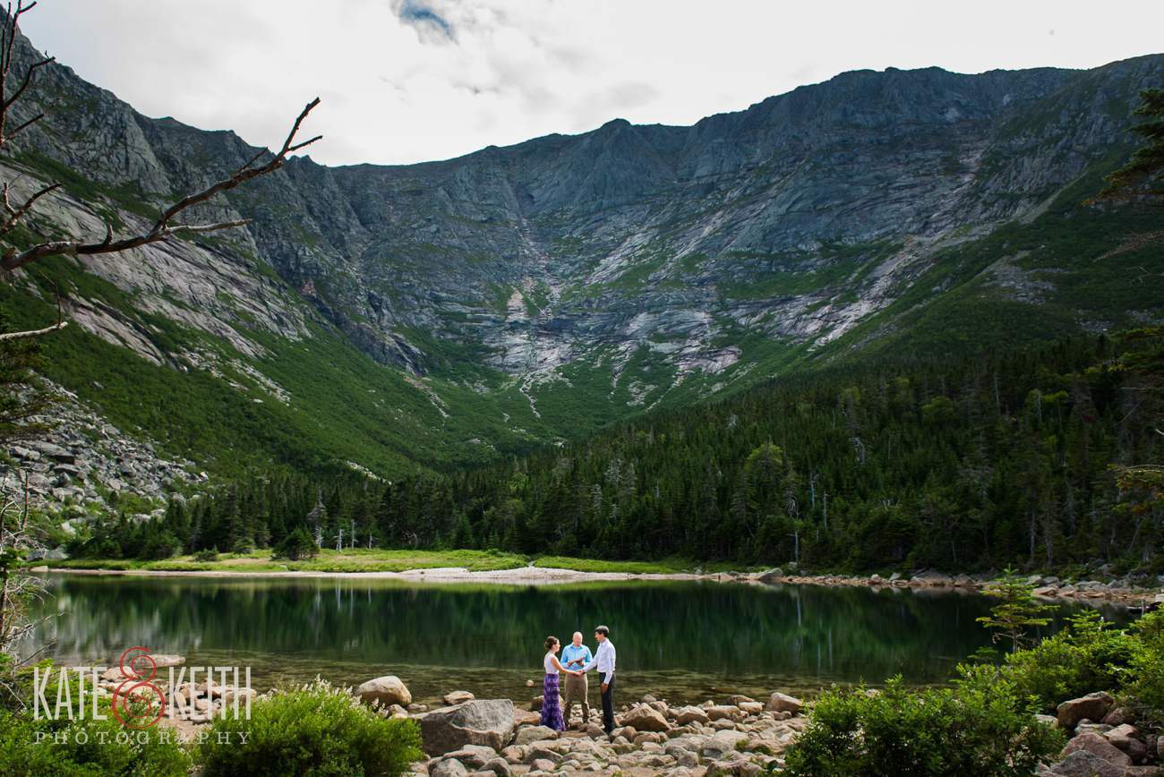 Baxter State Park,Baxter wedding,maine outdoor wedding,maine wedding photographers,mountain wedding,mountaintop elopement,park wedding, Baxter State Park Elopement wedding ceremony Chimney pond